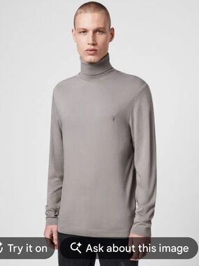 VGUC All Saints Parlour Roll Neck Men's Sweater. Size Medium